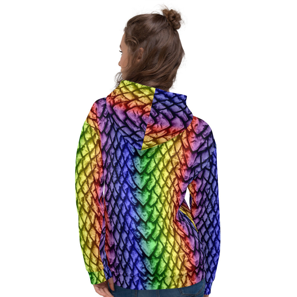 Rainbow Dragon Scale Unisex Hoodie