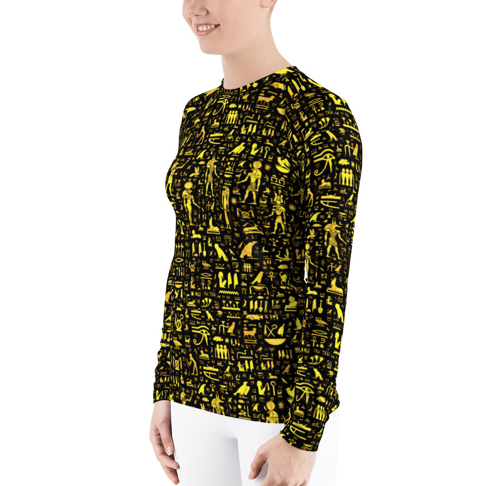 Egyptian Hieroglyphs Women's Rash Guard