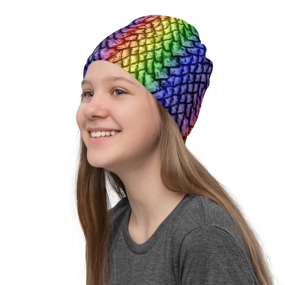 Rainbow Dragon Scale Neck Gaiter