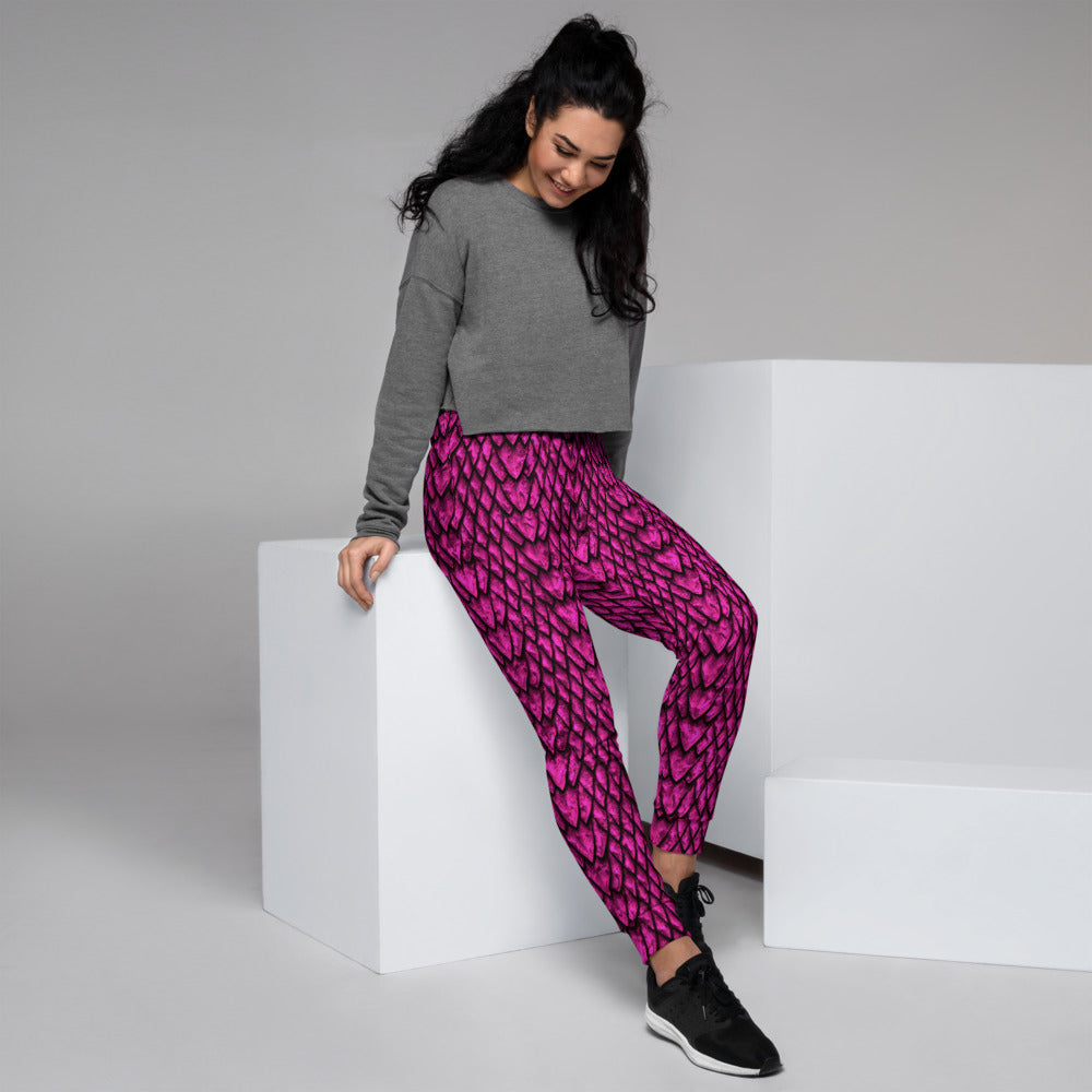 Tourmaline Dragon Scale Women's Slim Fit Joggers