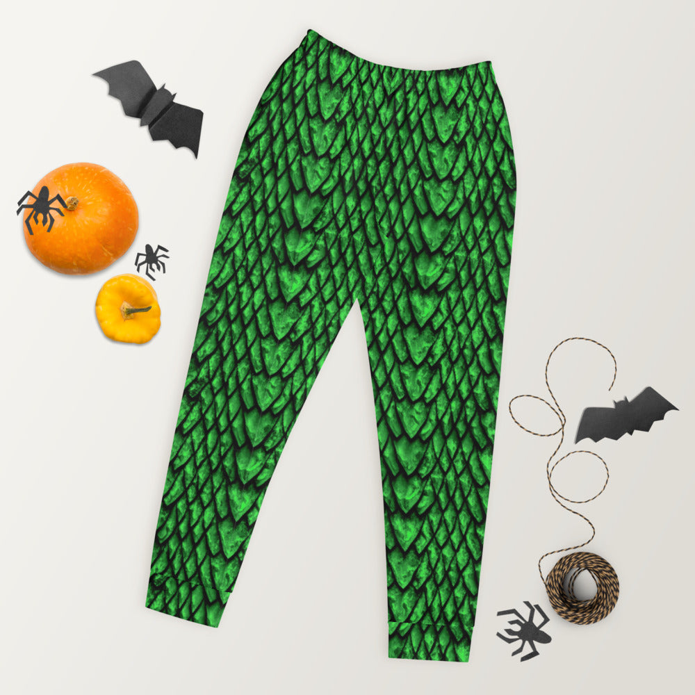 Emerald Dragon Scale Women's Slim Fit Joggers