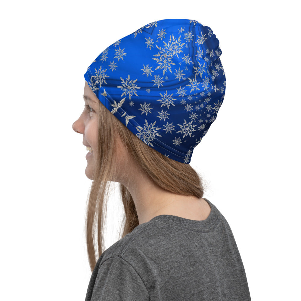 Blue Snowflakes Neck Gaiter