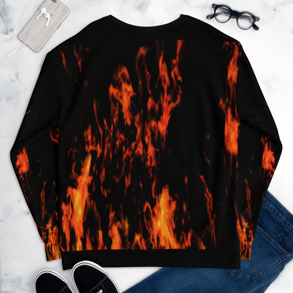 Fiery Skull Unisex Sweatshirt