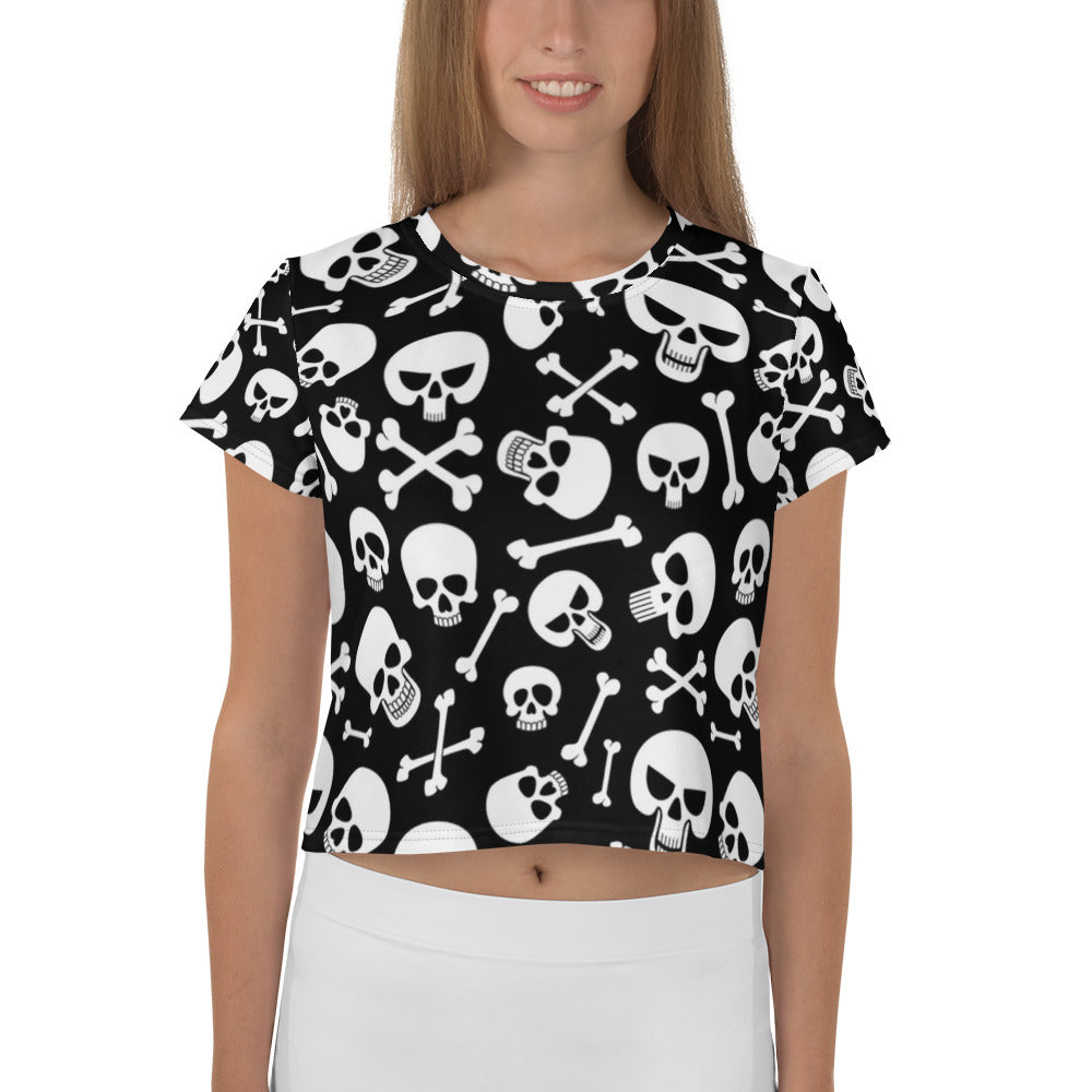 Skulls & Crossbones Crop Tee