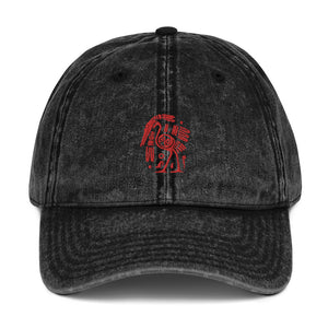 Tribal Ibis Embroidered Cotton Twill Cap