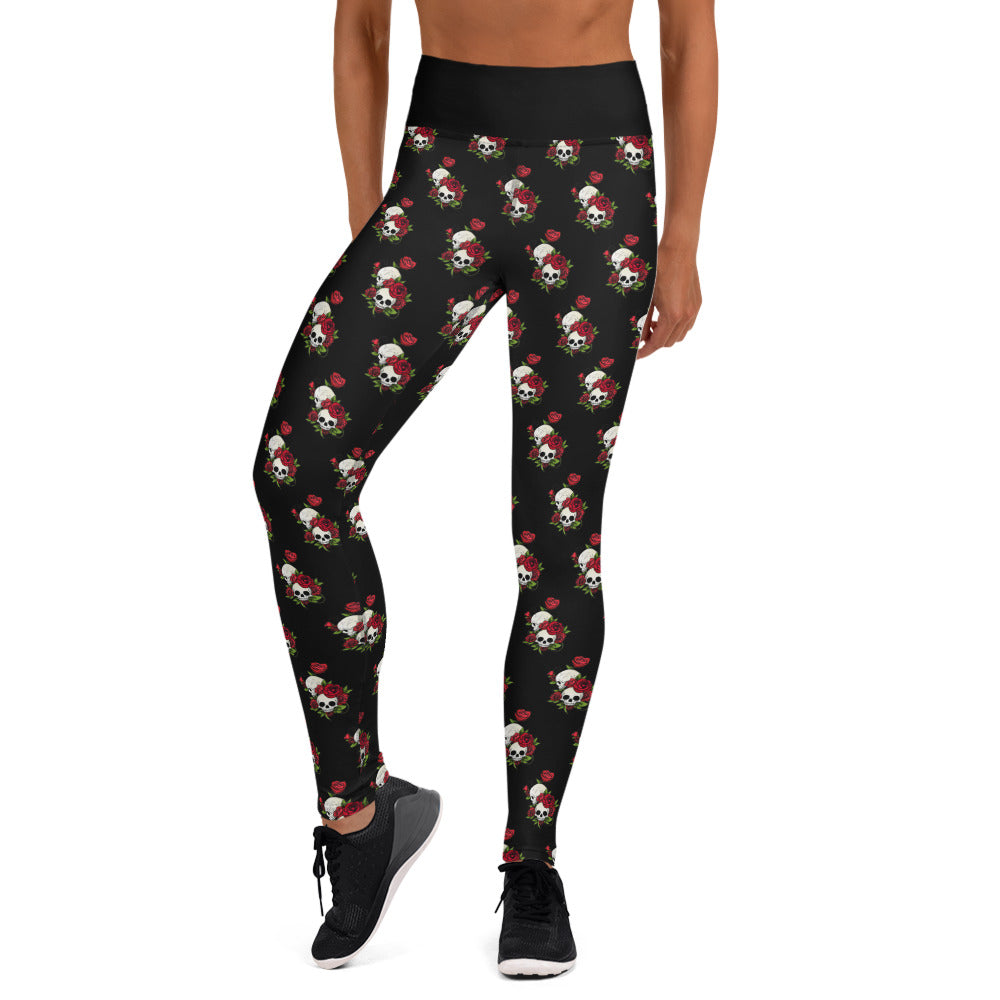 Skulls & Roses Yoga Leggings