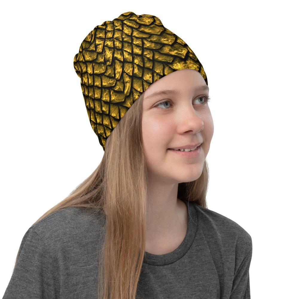 Gold Dragon Scale Neck Gaiter