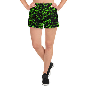 Women's Neon Splash Athletic Short Shorts
