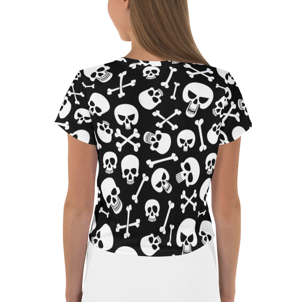 Skulls & Crossbones Crop Tee