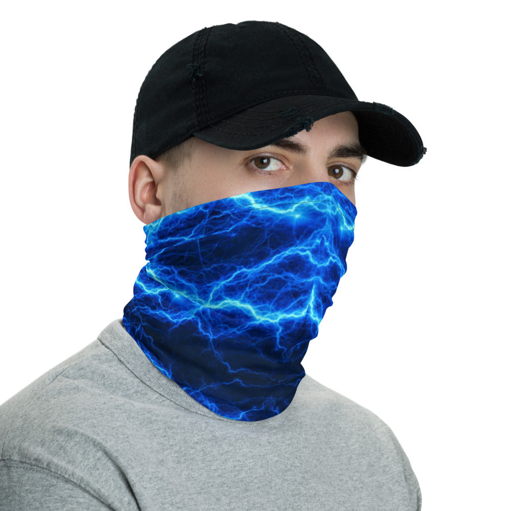 Blue Lightning Neck Gaiter