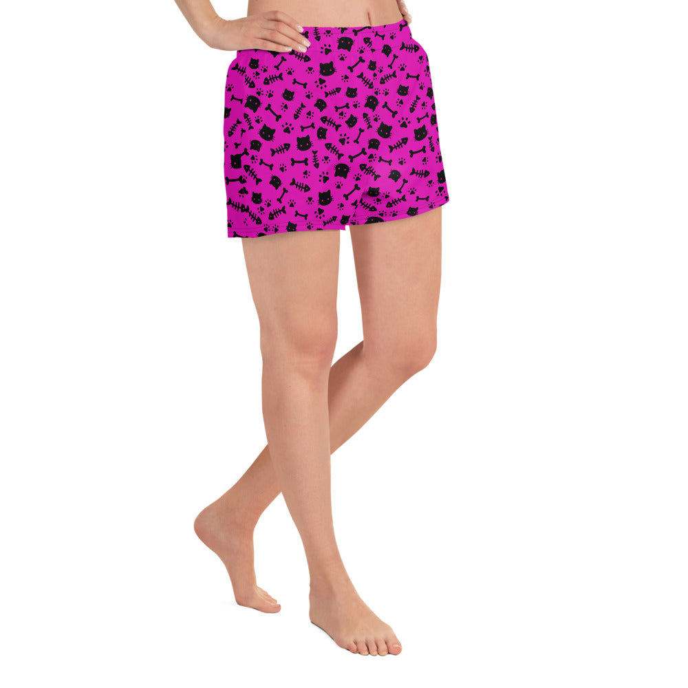 Women's Athletic Pink Cats & Bones Short Shorts