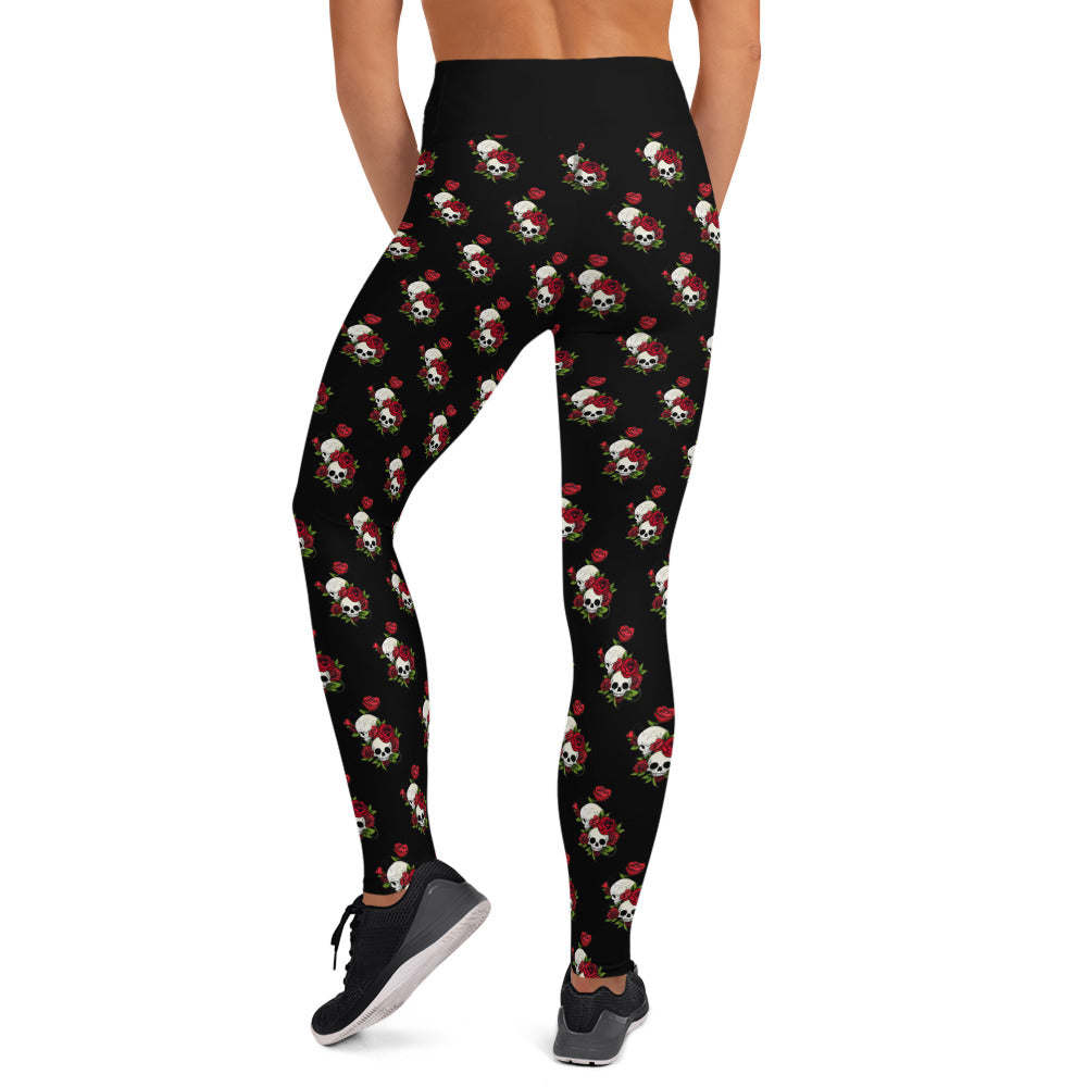 Skulls & Roses Yoga Leggings