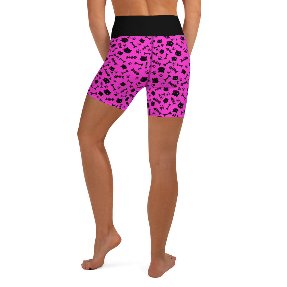 Pink Cats & Bones Yoga Shorts