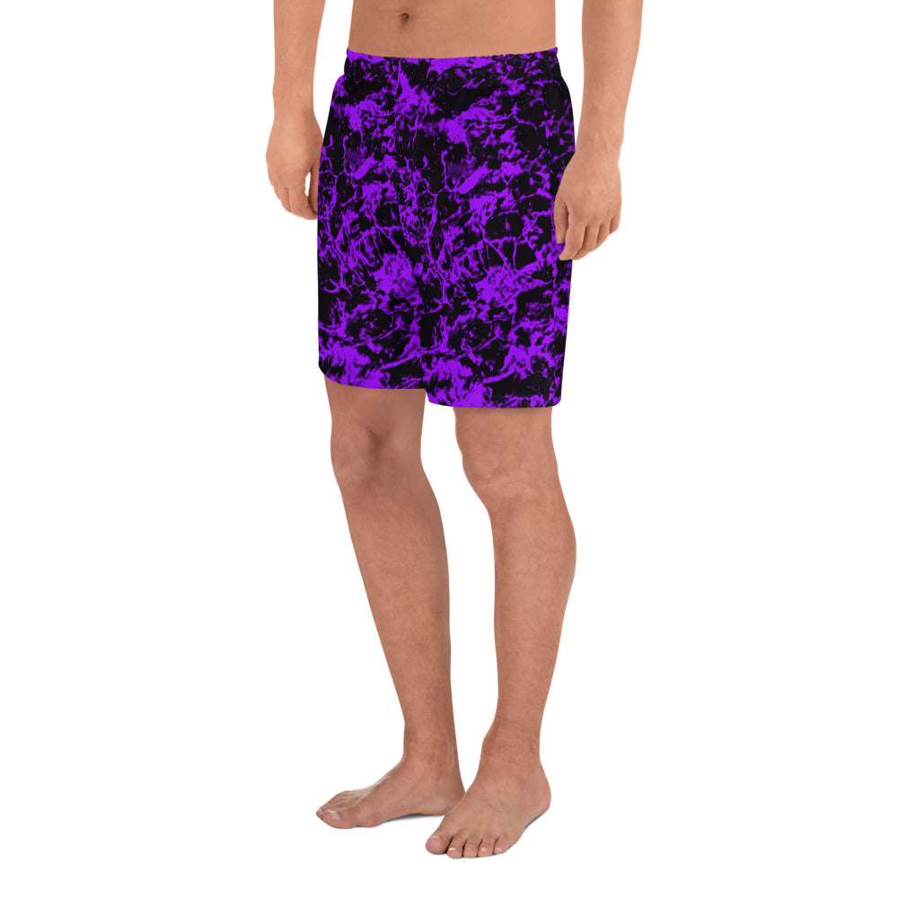 Purple Tide Men's Athletic Mid-Length Shorts