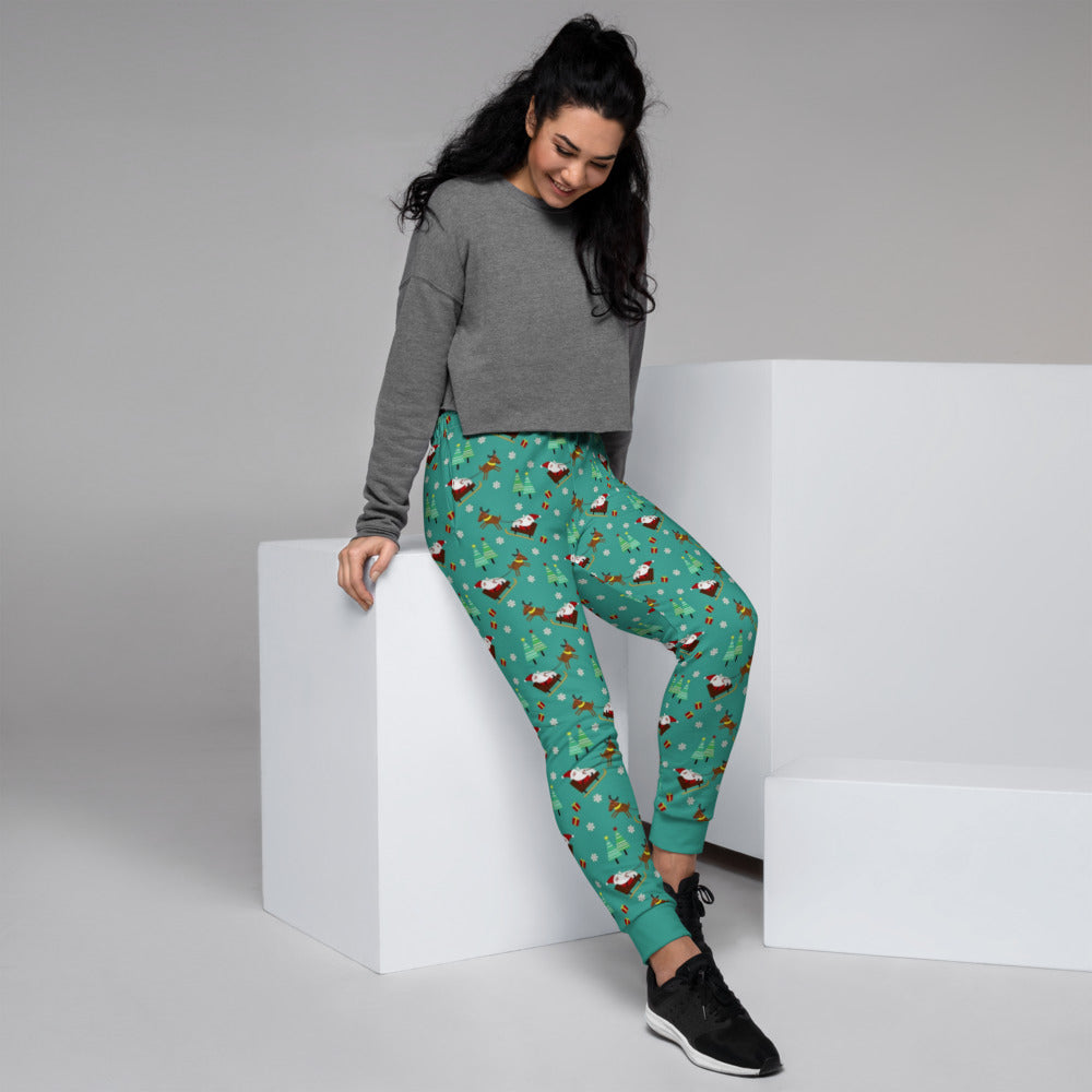 Cute Santa Claus Women's Slim Fit Joggers