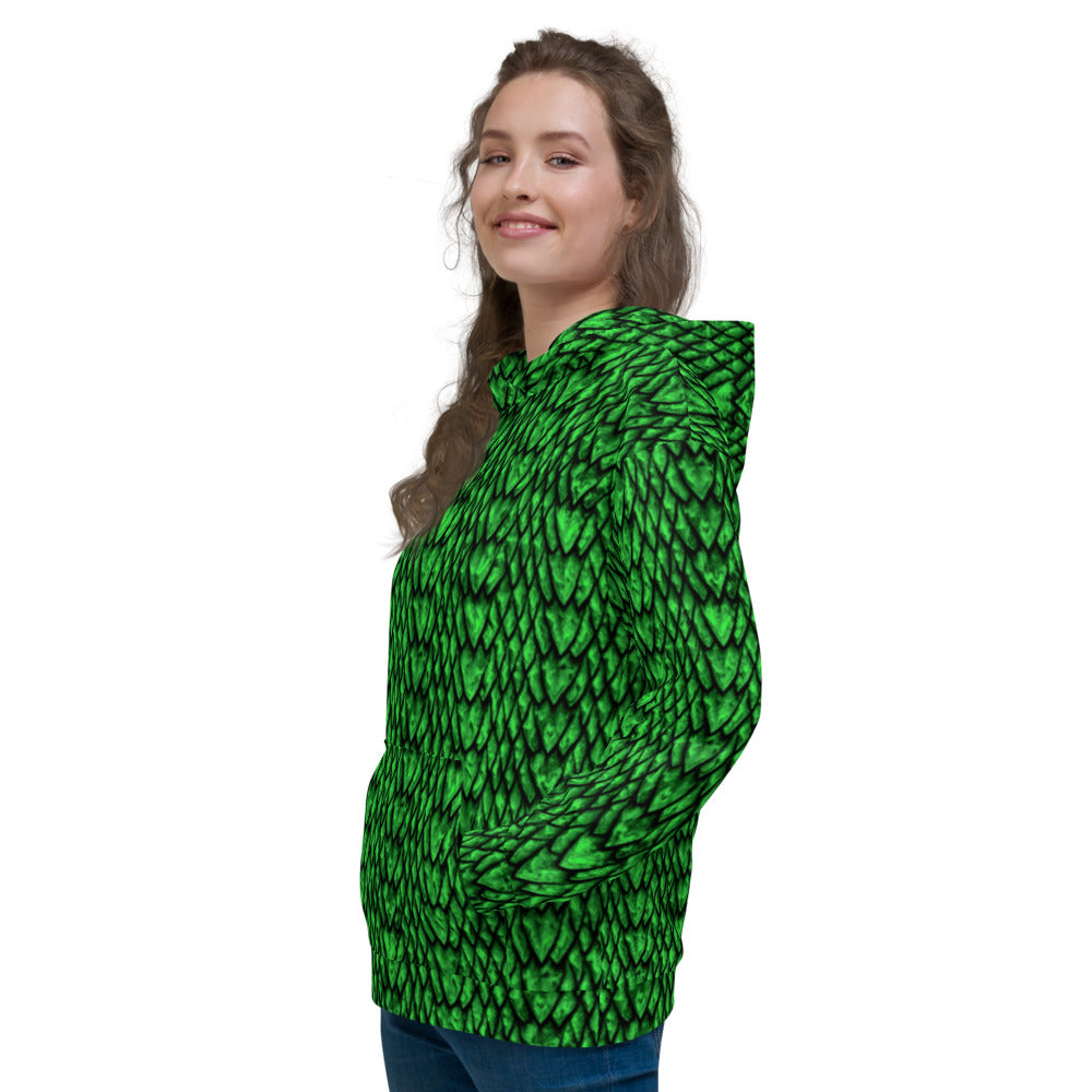 Emerald Dragon Scale Unisex Hoodie