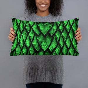 Emerald Dragon Scale Pillow