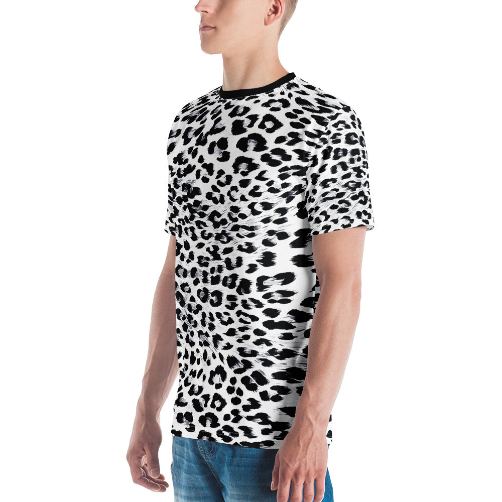 Snow Leopard Print Men's T-shirt
