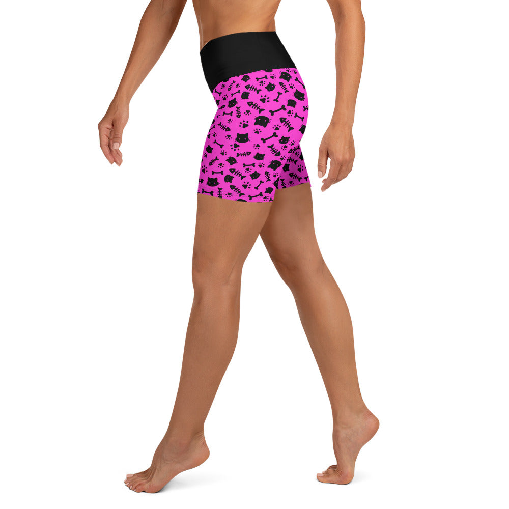 Pink Cats & Bones Yoga Shorts