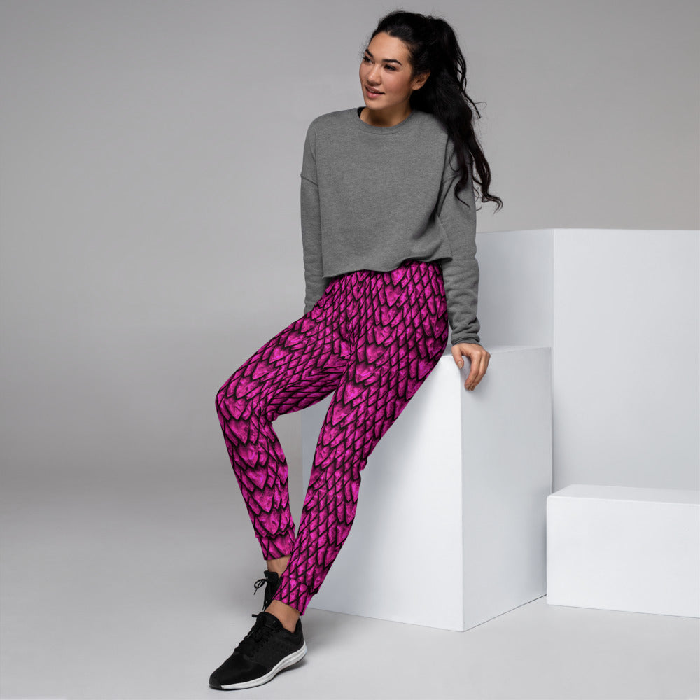 Tourmaline Dragon Scale Women's Slim Fit Joggers