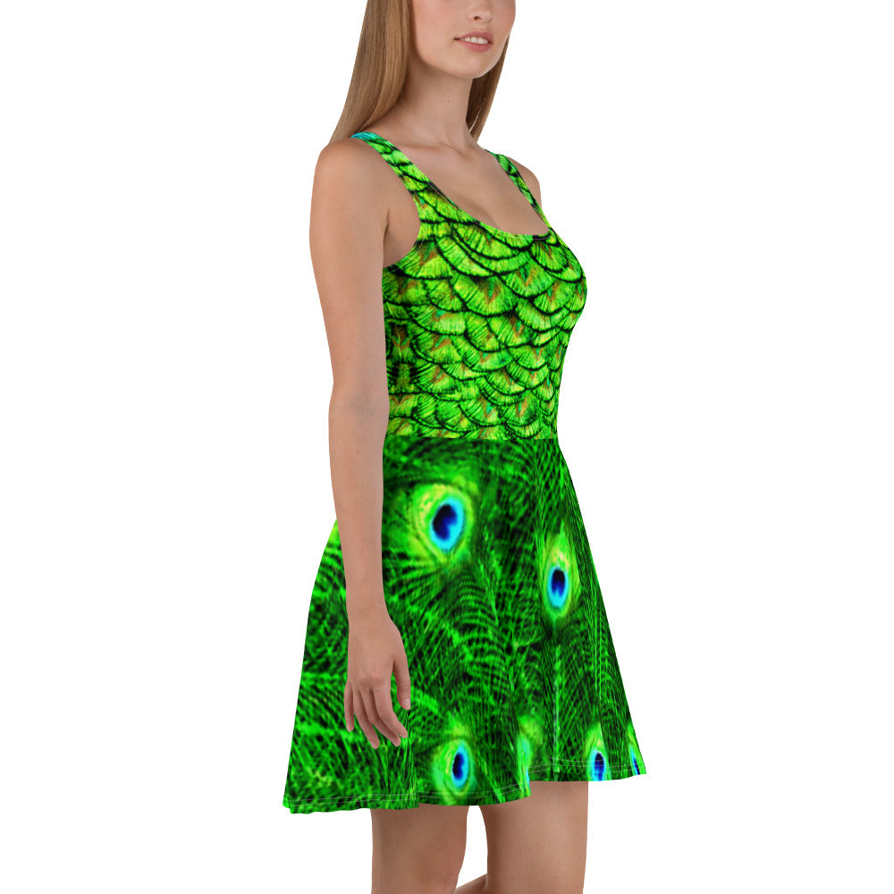 Peacock Skater Dress