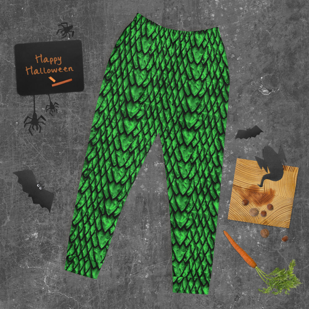 Emerald Dragon Scale Women's Slim Fit Joggers