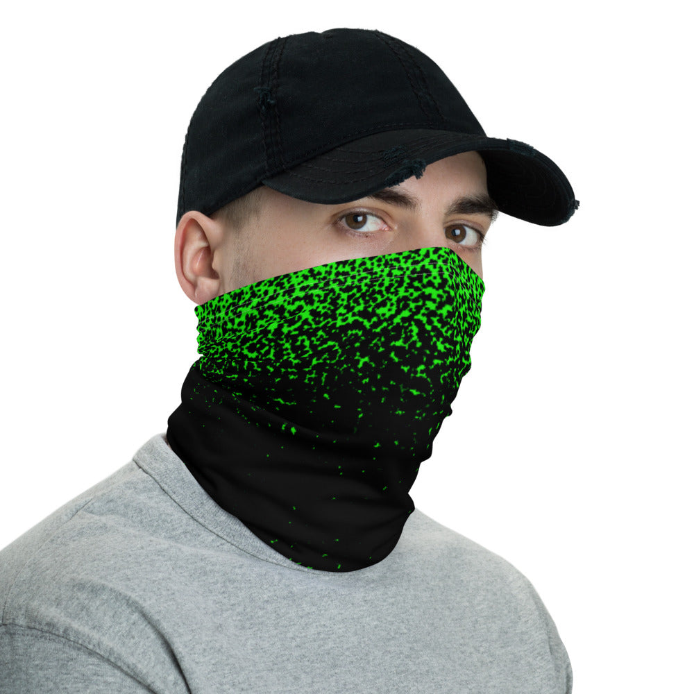 Neon Green Splatter Neck Gaiter