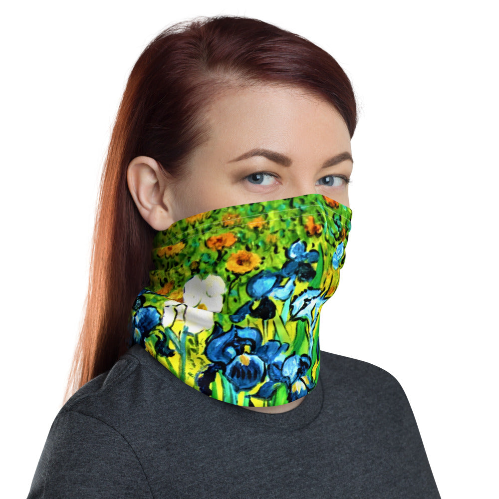 Van Gogh Irises Neck Gaiter