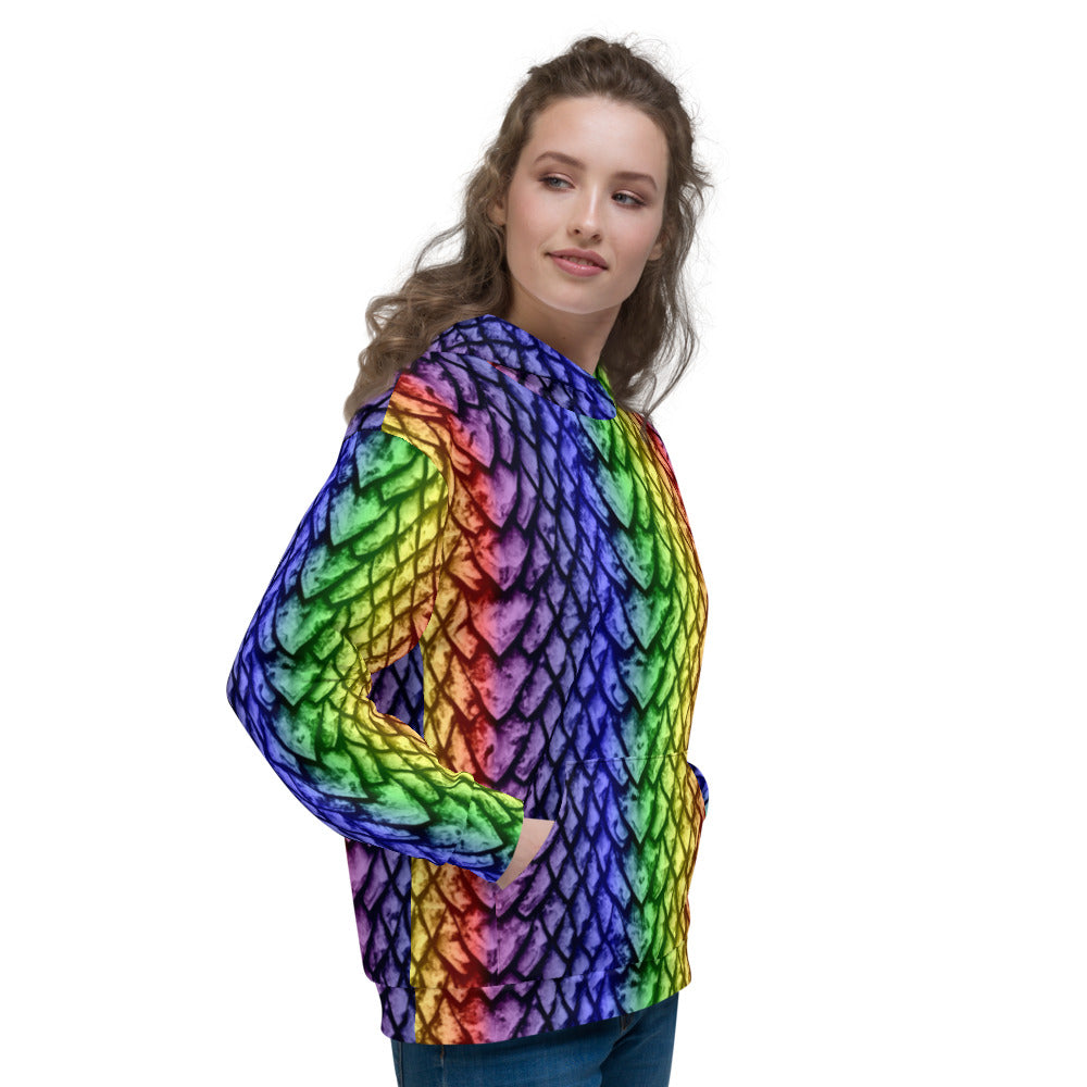 Rainbow Dragon Scale Unisex Hoodie