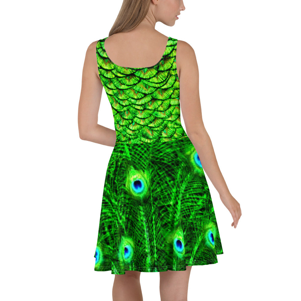 Peacock Skater Dress