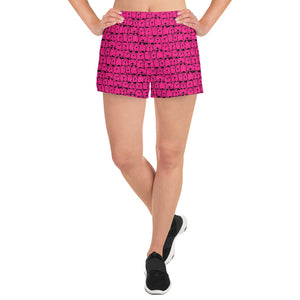 Women's Athletic Pink Doggies Short Shorts