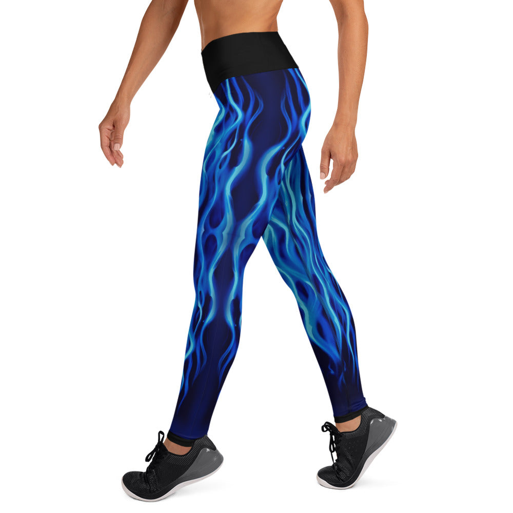 Blazing Blue Yoga Leggings