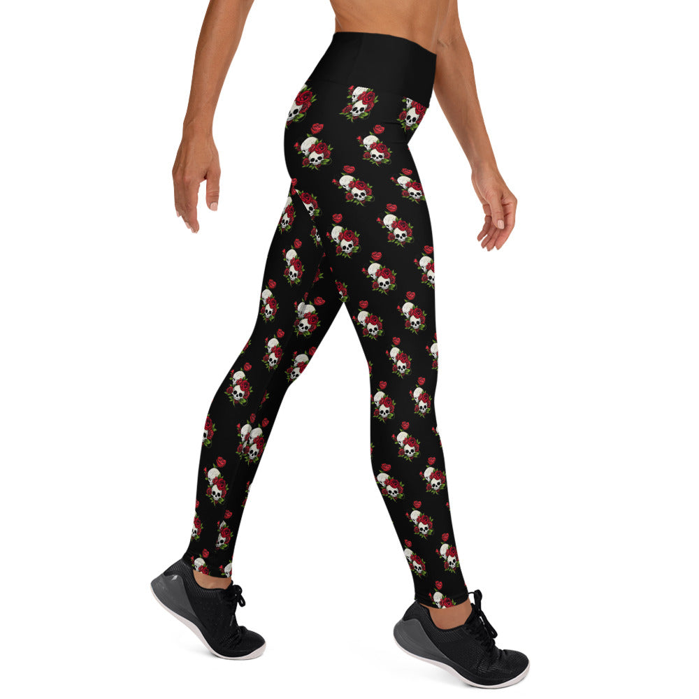 Skulls & Roses Yoga Leggings