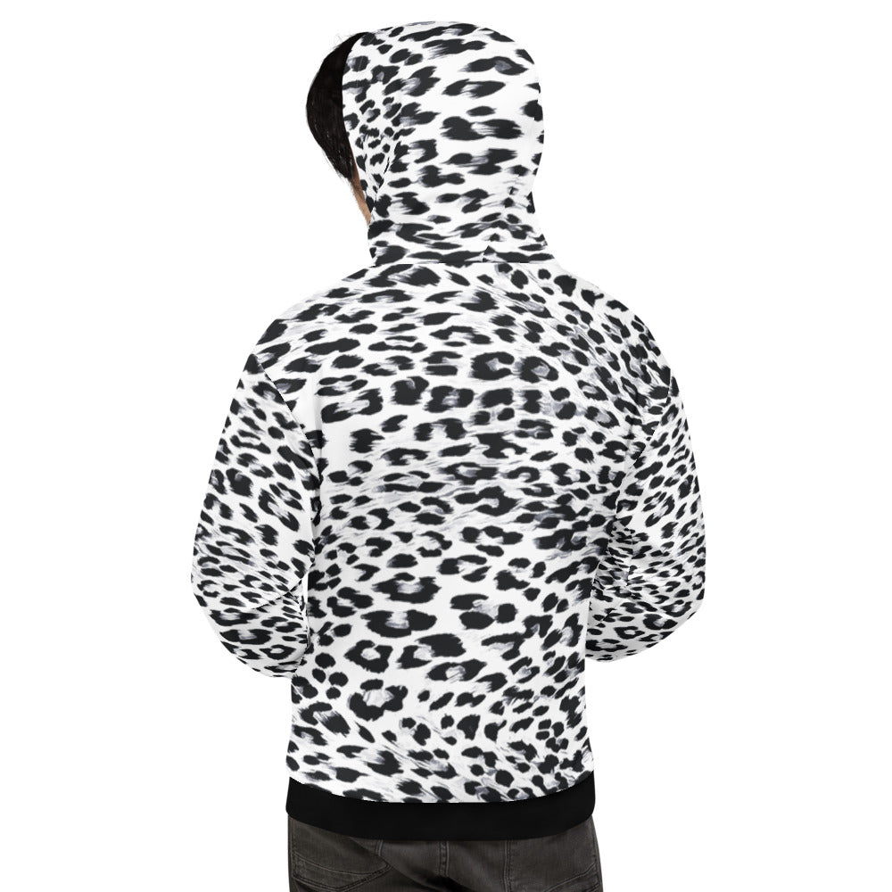 Snow Leopard Print Unisex Hoodie