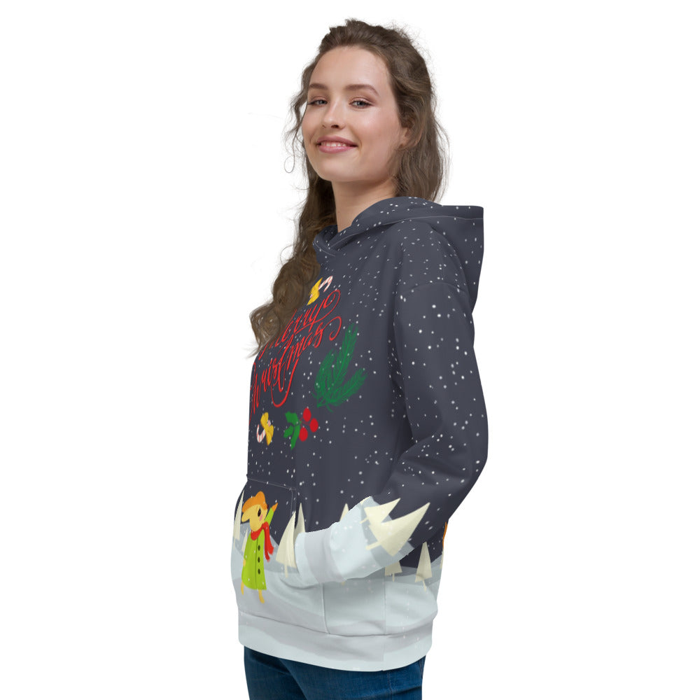 Merry Christmas Critters Unisex Hoodie