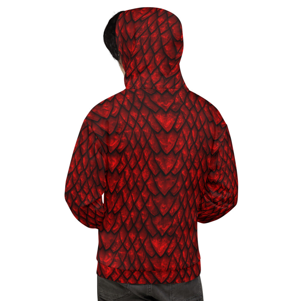 Ruby Dragon Scale Unisex Hoodie