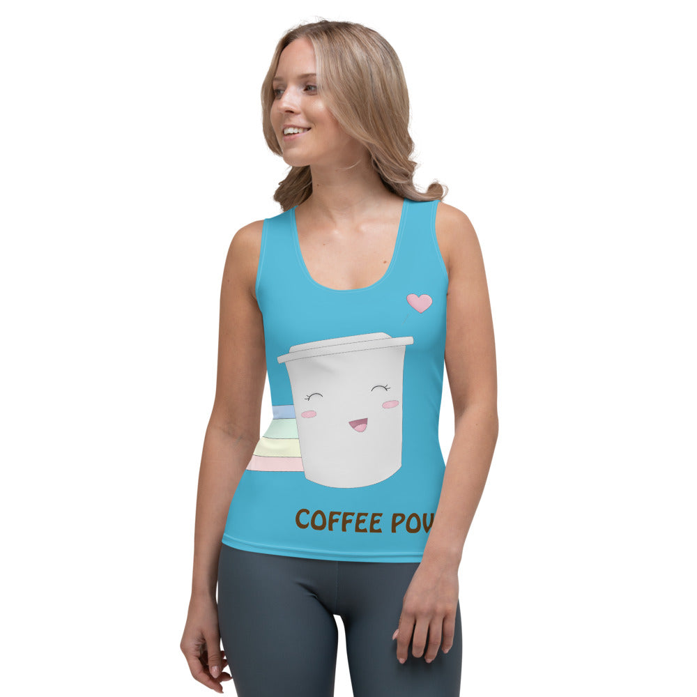 Coffee Power Sublimation Cut & Sew Tank Top