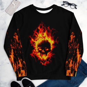 Fiery Skull Unisex Sweatshirt