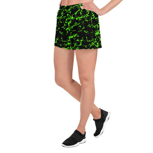 Women's Neon Splash Athletic Short Shorts