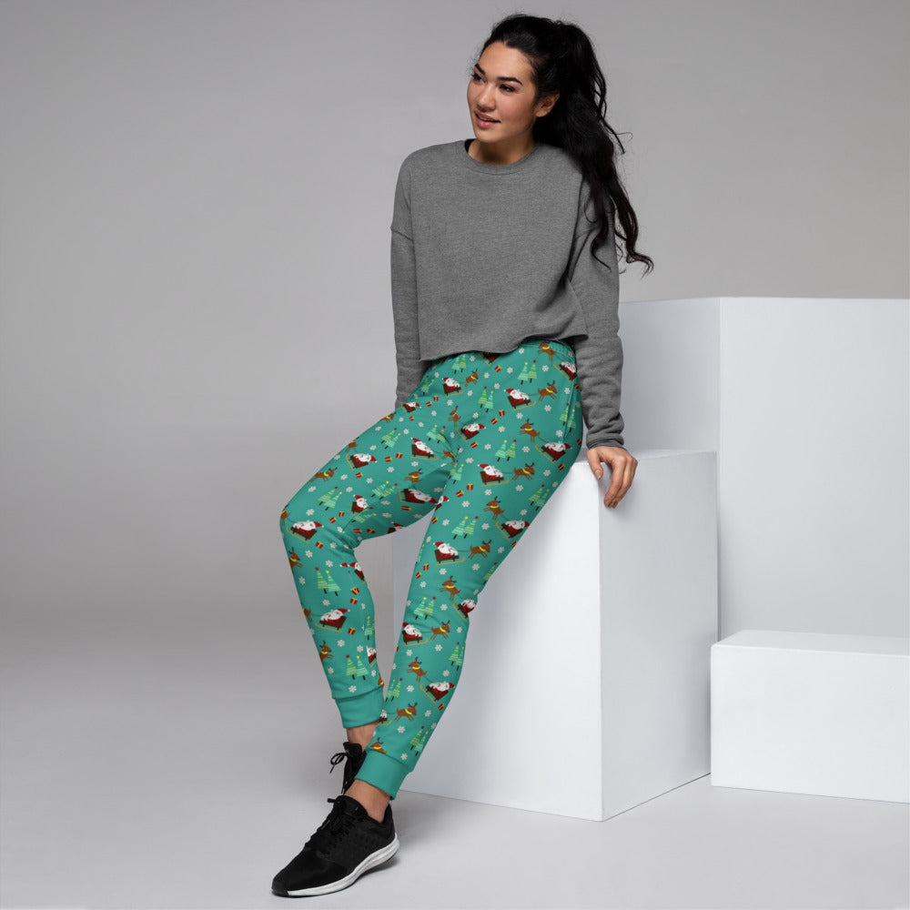 Cute Santa Claus Women's Slim Fit Joggers