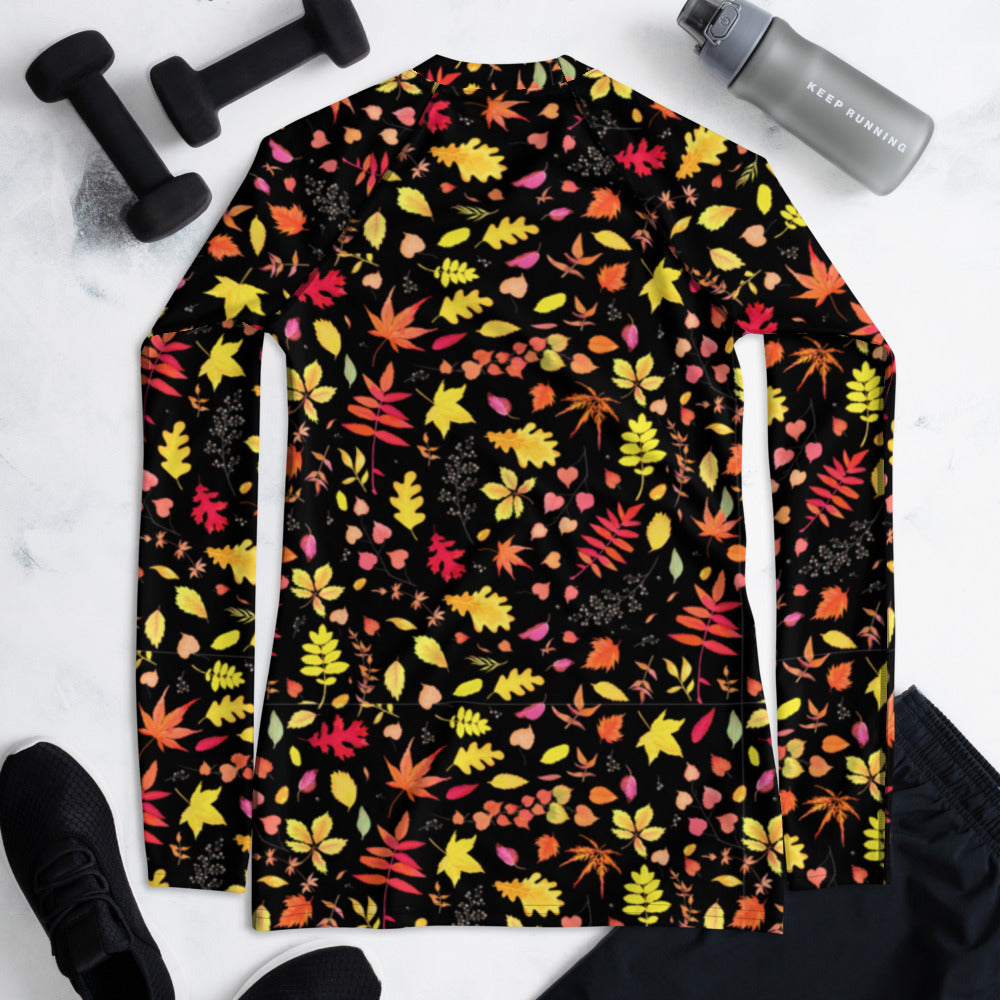 Autumn Leaves Women's Rash Guard