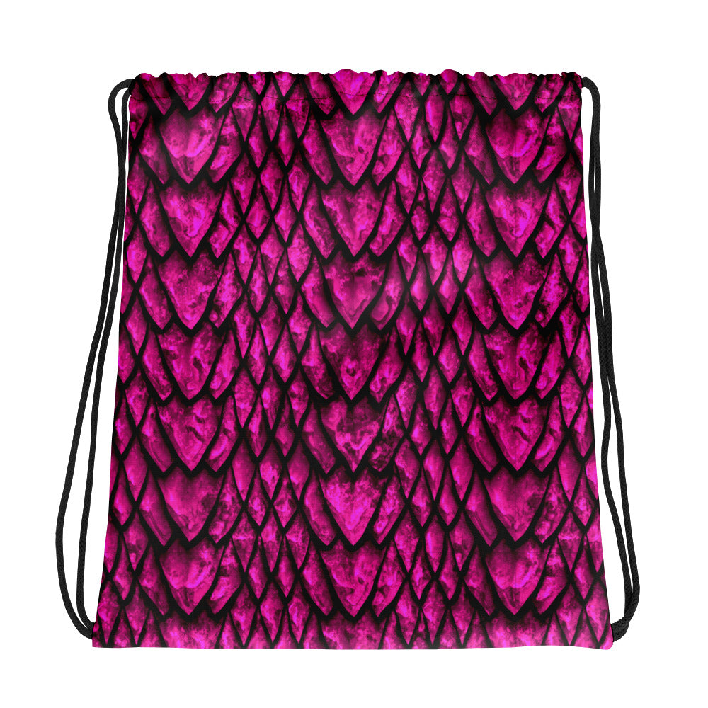 Tourmaline Dragon Scale Drawstring Bag