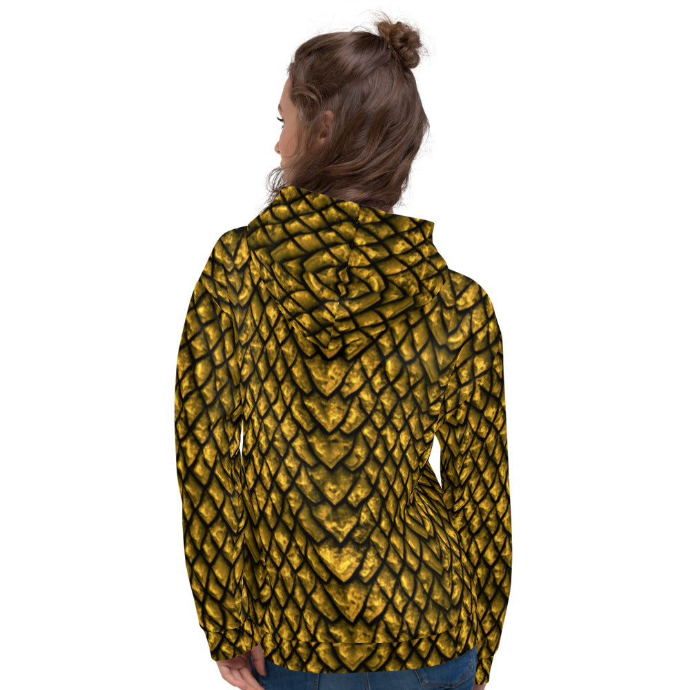 Gold Dragon Scale Unisex Hoodie