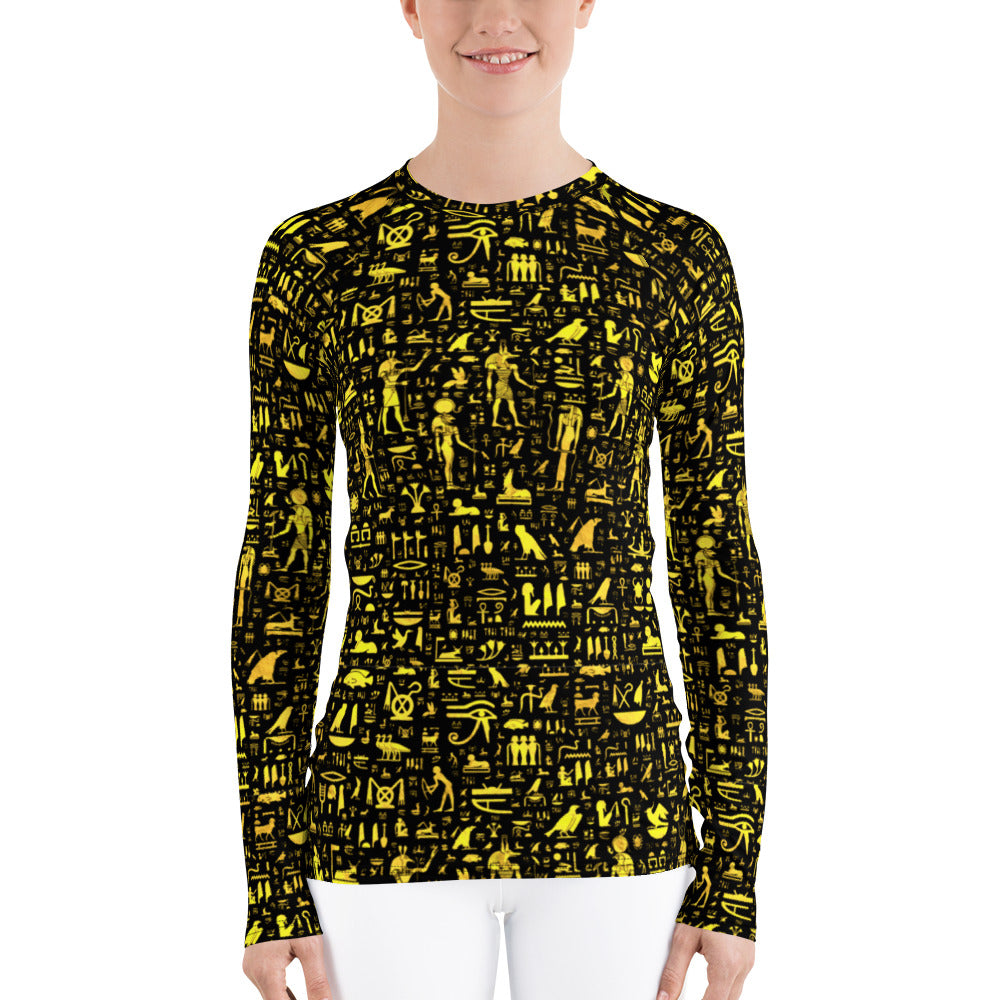 Egyptian Hieroglyphs Women's Rash Guard