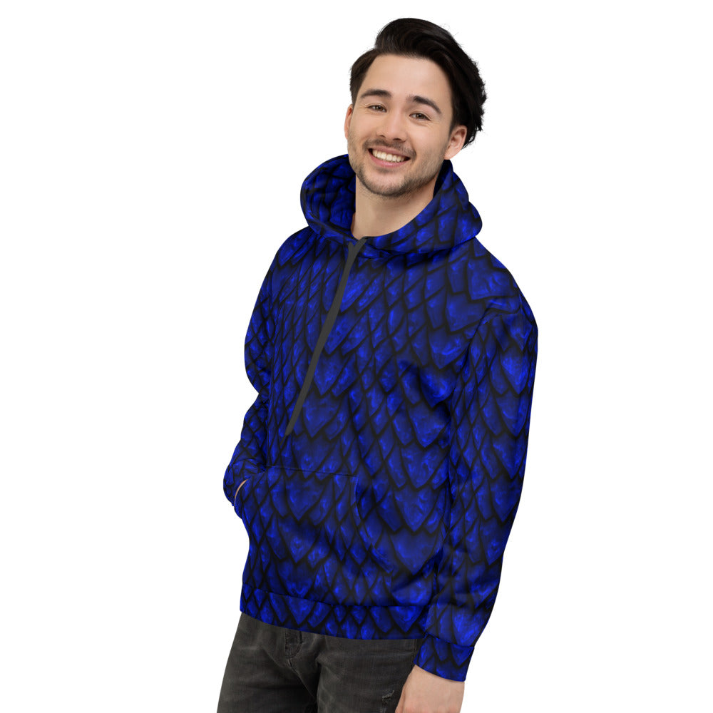 Sapphire Dragon Scale Unisex Hoodie