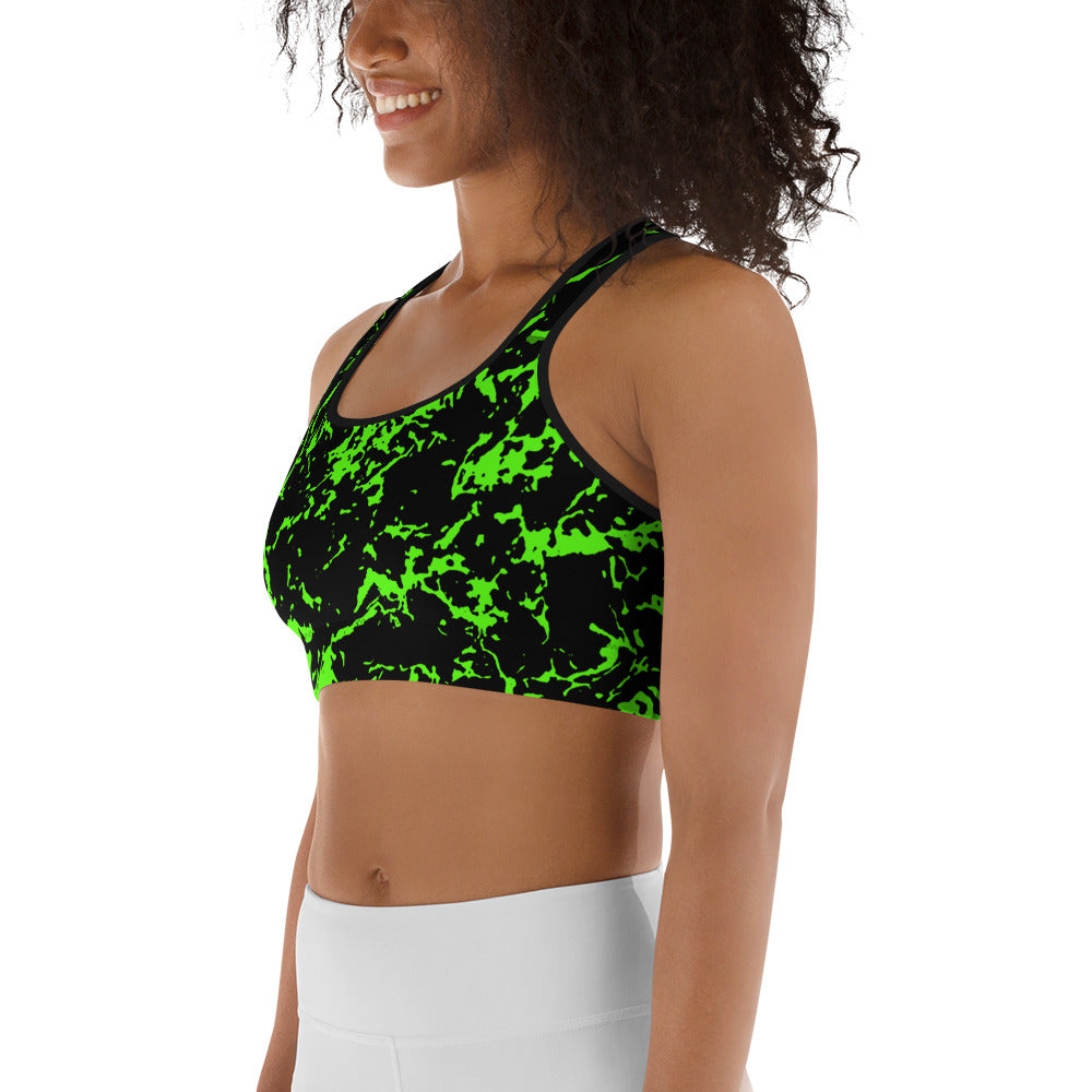 Neon Splash Sports Bra