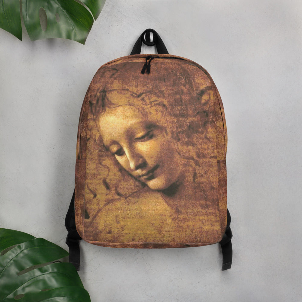 Lady of the Disheveled Hair by da Vinci Minimalist Backpack