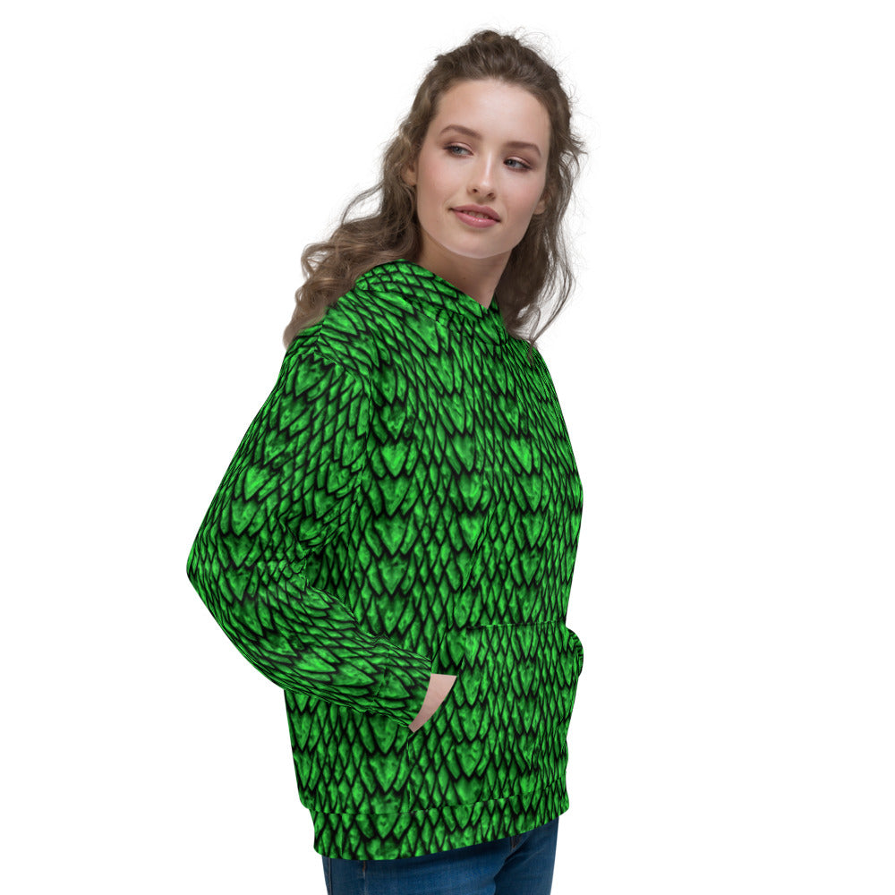 Emerald Dragon Scale Unisex Hoodie