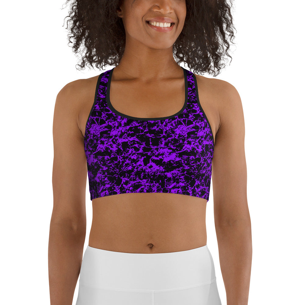 Purple Splash Sports Bra