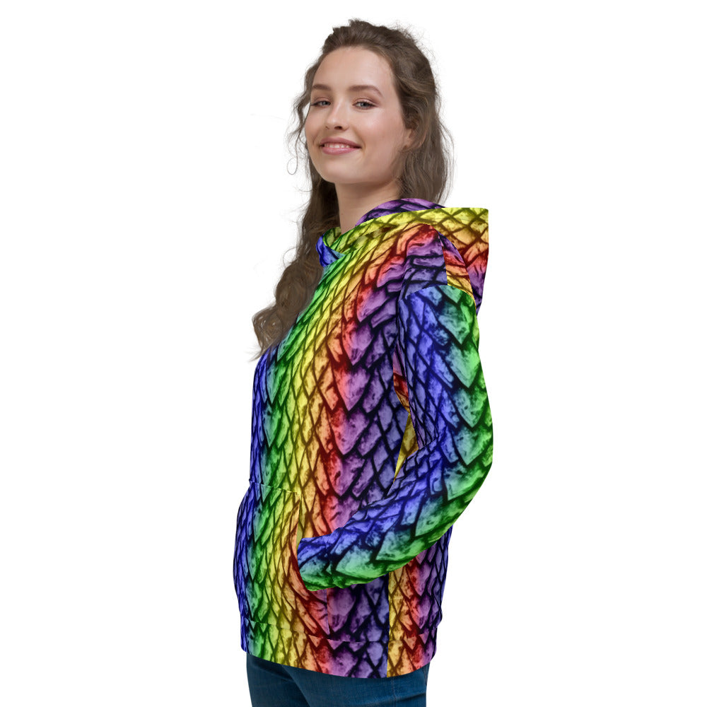 Rainbow Dragon Scale Unisex Hoodie